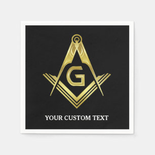 Gepersonaliseerde Masonic Napkins & Party Decorati Servetten