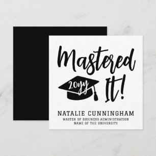 Gepersonaliseerde Masters Degree Afstuderen beheer