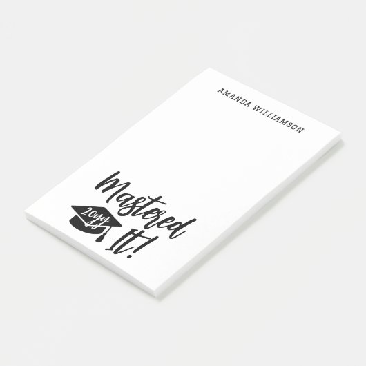 Gepersonaliseerde Masters Degree Afstuderen beheer Post-it® Notes (Schuin)