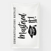 Gepersonaliseerde Masters Degree Afstuderen beheer Spandoek (Verticaal)