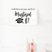 Gepersonaliseerde Masters Degree Afstuderen beheer Spandoek (Insitu)