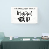 Gepersonaliseerde Masters Degree Afstuderen beheer Spandoek (Beurs)
