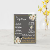 Gepersonaliseerde Master's Degree Afstuderen Kaart (Gele Bloem)