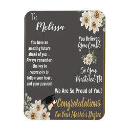 Gepersonaliseerde Master's Degree Afstuderen Magneet
