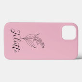 Gepersonaliseerde May Lily van de Vallei Geboorteb Case-Mate iPhone Case (Achterkant (horizontaal))