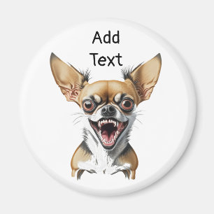 Gepersonaliseerde Mean Chihuahua   Grappige honden Magneet