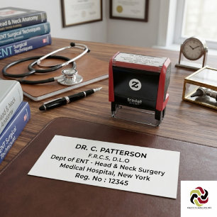 Gepersonaliseerde Medisch Dokter Gezondheidsprofes Zelfinktende Stempel