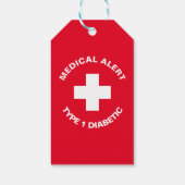 Gepersonaliseerde medische waarschuwing Diabetisch Cadeaulabel (Achterkant)