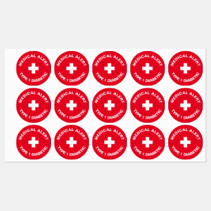 Gepersonaliseerde medische waarschuwing Diabetisch Labels