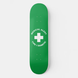 Gepersonaliseerde medische waarschuwing Diabetisch Skateboard