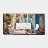 Gepersonaliseerde Mediterrane eiland Street Desk M Bureaumat (Keyboard & Muis)