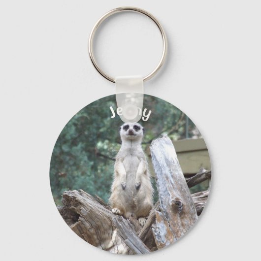 Gepersonaliseerde Meerkat Sleutelhanger (Voorkant)