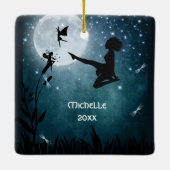 Gepersonaliseerde mei U danst met Fairies Irish Da Keramisch Ornament (Achterkant)