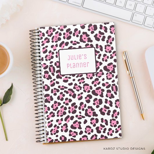 Gepersonaliseerde Meisje Leopard Planner