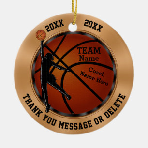 Gepersonaliseerde meisjes Basketball Coach Gift, s Keramisch Ornament
