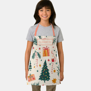 Gepersonaliseerde Meisjes Kerst Bakken Schort