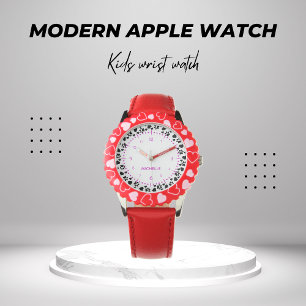 Gepersonaliseerde Meisjes Kinder naam Hondenpoten  Horloge