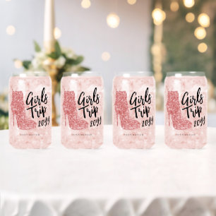 Gepersonaliseerde Meisjes Trip Disco Spiegel Roze  Blikvorm Glas