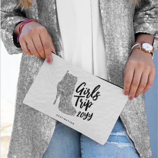 Gepersonaliseerde Meisjes Trip Disco Spiegel Zilve Etui