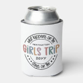 Gepersonaliseerde Meisjes Trip Wat gebeurt er op M Blikjeskoeler (Blikje Voorkant)