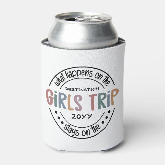 Gepersonaliseerde Meisjes Trip Wat gebeurt er op M Blikjeskoeler (Blikje Voorkant)