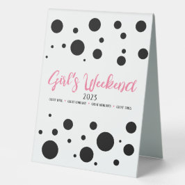 Gepersonaliseerde Meisjes Weekend Pink Dotted