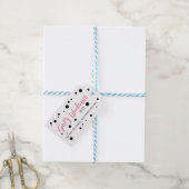 Gepersonaliseerde Meisjes Weekend Pink Dotted Cadeaulabel (Met Touw)