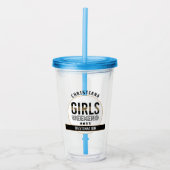 Gepersonaliseerde meisjes Wekend Girls reizen vaka Acryl Drinkbeker (Voorkant)