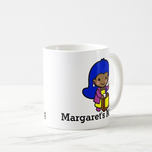 Gepersonaliseerde meisjespoliticus/luidspreker koffiemok (Voorkant rechts)