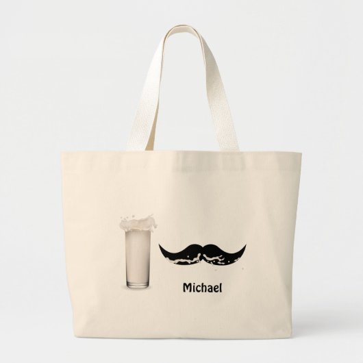 Gepersonaliseerde melk grote tote bag (Voorkant)