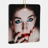 Gepersonaliseerde Memorial Feminine Keepomwille Keramisch Ornament (Rechts)