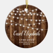 Gepersonaliseerde Memorial Keepomwille Barn String Keramisch Ornament (Voorkant)