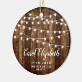 Gepersonaliseerde Memorial Keepomwille Barn String Keramisch Ornament (Links)