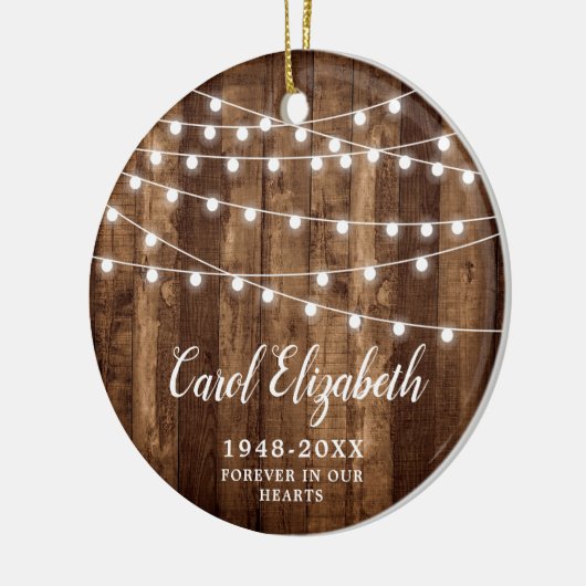Gepersonaliseerde Memorial Keepomwille Barn String Keramisch Ornament (Links)