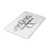 Gepersonaliseerde meneer en mevrouw Plus kleur Badmat (Gekanteld)