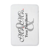 Gepersonaliseerde meneer en mevrouw Plus kleur Badmat (Voorkant Verticaal)