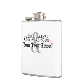 Gepersonaliseerde meneer en mevrouw Plus  kleur Heupfles (Links)