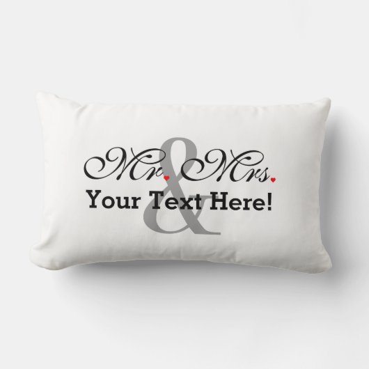 Gepersonaliseerde meneer en mevrouw Plus  kleur Kussen (Voorkant)