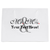 Gepersonaliseerde meneer en mevrouw Plus  kleur Large Cadeauzakje (Voorkant)