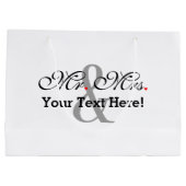 Gepersonaliseerde meneer en mevrouw Plus  kleur Large Cadeauzakje (Achterkant)