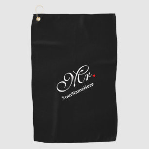 Gepersonaliseerde meneer Husband Groom Zijne Hers Golfhanddoek