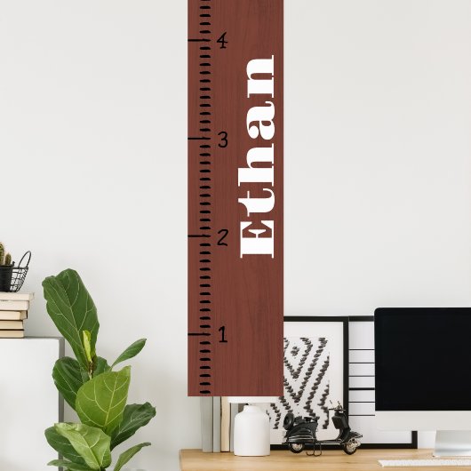 Gepersonaliseerde menselijke groei grafiek liniaal poster (Thuiskantoor)