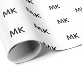 Gepersonaliseerde merk initialen Logo Text Busines Cadeaupapier (Rol Hoek)