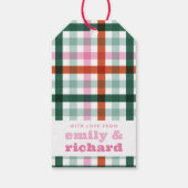 Gepersonaliseerde Merry and Bright Christmas Gift  Cadeaulabel (Achterkant)