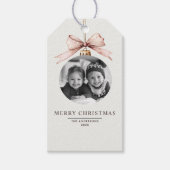 Gepersonaliseerde Merry Christmas Gift Label met F Cadeaulabel (Voorkant)