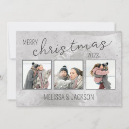 Gepersonaliseerde Merry Christmas Kaart met foto's