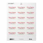 Gepersonaliseerde Merry Christmas Mailing Labels (Full Sheet)