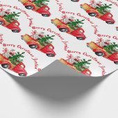 Gepersonaliseerde Merry Christmas Tree Boerderij T Cadeaupapier (Hoek)