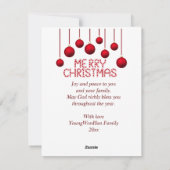 Gepersonaliseerde Merry Christmas Tree Kaart (Achterkant)