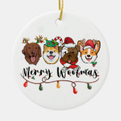 Gepersonaliseerde Merry Woofmas Ornament (Voorkant)